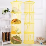 3/4 Shelf Foldable Toy Hanging Storage Net Organizer Space Saving for Kids Room Zipper Bra Drying Basket Mesh Stoage Bag Cage - Image 2