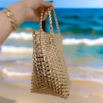 2025 New Spring Summer Women's Wedding Bride Bag Handmade Knitted Clutch Luxury Evening Party Purse Bridesmaid Bag - Image 4