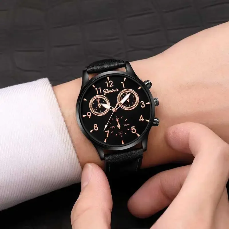Sf39e0dff1b64452183eb17490786a954H.webp Fashion Leather Strap Men Wristwatch Quartz Rose Gold Casual Watch Relogio Masculino Best Selling Products for Dropshipping - Image 1