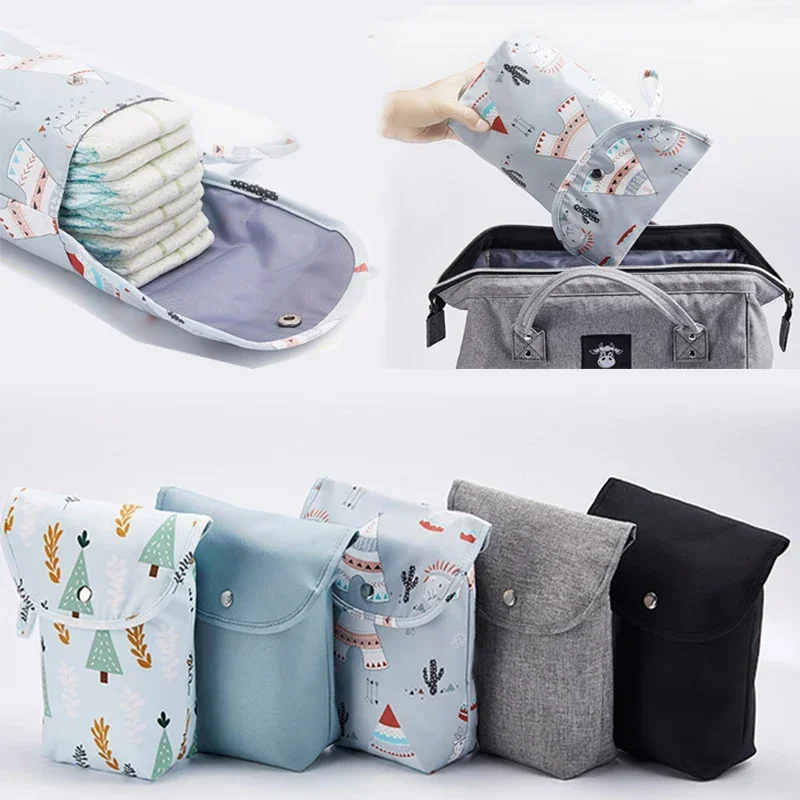 Sf42bfa9550684756a2ae6499a503820fg.webp Mummy Storage Nappy Handbag Travel Outdoor Stroller Carry Bag Baby Diaper Bag Organizer Reusable Waterproof Wet Dry Pack - Image 1