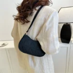 Fashion Women Shoulder Bag Mini Handbags Luxury Felt Flap Underarm Bags Female Large Capacity Casual Crossobdy Clutch - Image 3