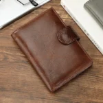 New Brand Men's Wallet RFID 100% Genuine Cow Leather Short Card Holder Man Purse Male Vintage Pocket Wallet For Men - Image 3