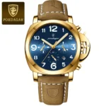 POEDAGAR Luxury Military Watch For Men Waterproof Luminous Leather Man Watch Quartz High Quality Men's Sports Watches Male Reloj - Image 9