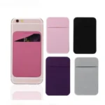 1PC Card Cover Fashion Elastic Cell Phone Card Holder Mobile Phone Wallet Case Credit ID Card Holder Adhesive Sticker Pockets