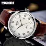 SKMEI 9058 Brand Lovers Quartz Watch Love Witness Time Watches Women Men Fashion Casual Leather Strap Waterproof Wristwatches - Image 4