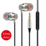 Metal Earphones High Quality Bass Noise Reduction Headphones In Ear Sport Earband With Microphone Formobile Phone - Image 7