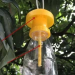 1/2PCS Fruit Killer Plastic Yellow Drosophila Trap Fly Catcher Pest Insect Control For Home Farm 6*6*2Cm - Image 2