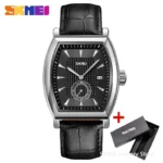 SKMEI 9306 Fashion Quartz Mens Watches Luxury Leather Date Calendar Waterproof Sport Men Wristwatches Clock  Relojes Para Hombre - Image 15