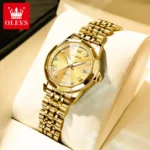 OLEVS 9931 Diamond Roman Scale Watch For Men Women Rhombus Mirror Auto Date Couple Watches Luxury Waterproof Original Hand Clock - Image 14