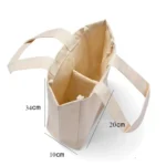 12oz Thick Canvas Double Wine Tote for Dinner, Party Two Drink Bottle Carrier Handle Bags With Divider Custom Accept - Image 9