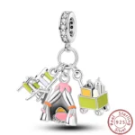 Dessert Afternoon Tea Series 925 Silver Coffee Cake Pizza Fries Sweet Charms Beads 3mm DIY Fine Jewelry Making - Image 65