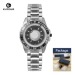 EUTOUR Original Magnetic Sport Luxury Simple Quartz Waterproof Men's Watch Leather Steel Strap Business Fashion Casual Watch - Image 8