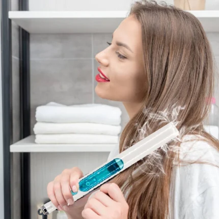 Steam Hair Straightener Salon Ceramic Vapor Ionic Flat Iron Straightening for  Woman 2 in 1 Hair Straight and Curler - Image 3