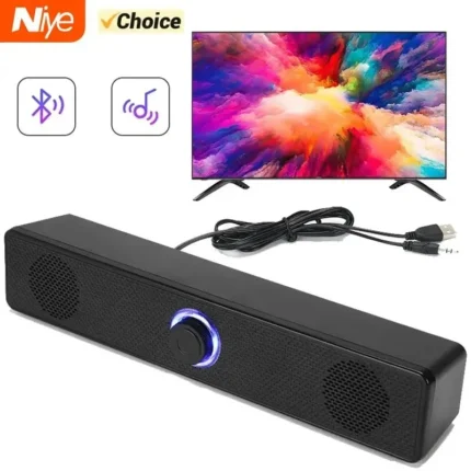 PC Soundbar Wired and Wireless Bluetooth Speaker USB Powered Soundbar for TV Pc Laptop Gaming Home Theater Surround Audio System - Image 7