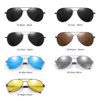 Luxury Men's Polarized Sunglasses Driving Sun Glasses For Men Women Brand Designer Male Vintage Black Pilot Sunglasses UV400 - Image 5