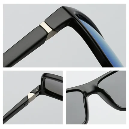 Classic Black Square Polarized Sunglasses Men Fashion Mirror Blue Sun Glasses Unisex Vintage Anti Glare Driving Shades UV400 - Image 6