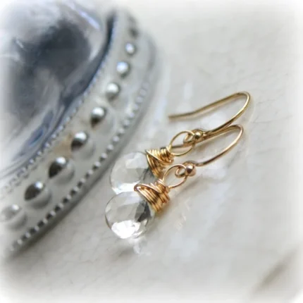Smoky Quartz Earrings Dainty Dangle Drop Earrings - Image 22