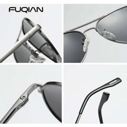 Classic Big Pilot Polarized Sunglasses Men Luxury Metal Black Aviation Sun Glasses Male Fashion Driving Vacation Shades UV400 - Image 6