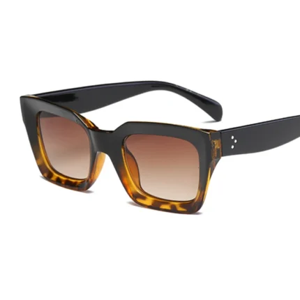 New Fashion Woman Luxury Brand Square Sunglasses Ladies Vintage Oversized Sun Glasses Female Big Frame Uv400 Shades Black - Image 9