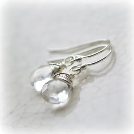 Smoky Quartz Earrings Dainty Dangle Drop Earrings - Image 19