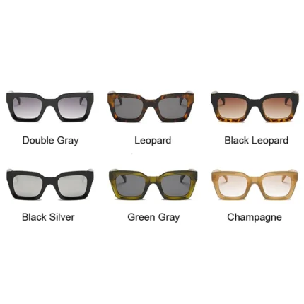 New Fashion Woman Luxury Brand Square Sunglasses Ladies Vintage Oversized Sun Glasses Female Big Frame Uv400 Shades Black - Image 6