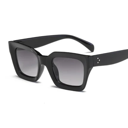 New Fashion Woman Luxury Brand Square Sunglasses Ladies Vintage Oversized Sun Glasses Female Big Frame Uv400 Shades Black - Image 7