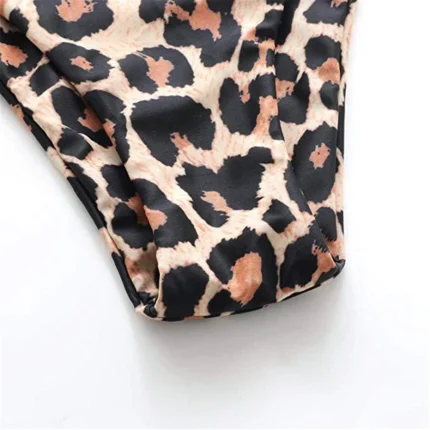 Cikini-Sexy Leopard Print Bikini Suit for Women, Push Up Bra, Low Waist, Split Beach, Brazilian, Fashion, New, 2020 - Image 5