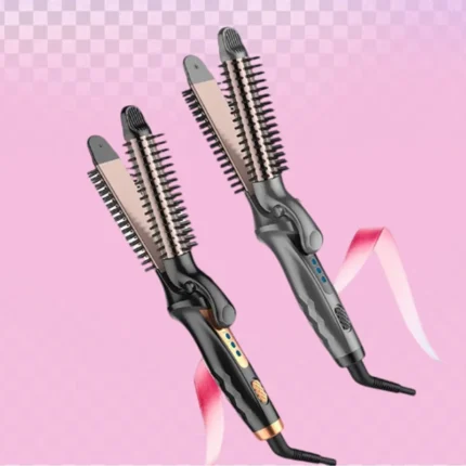 Multi-functional fast straightening brush, high quality home portable straight hair curler styling comb heating LED indicator li