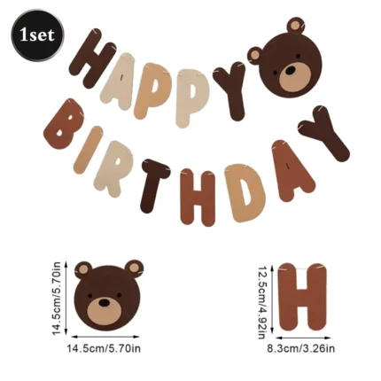 Cute Teddy Bear Disposable Tableware Set Plates Napkins Kids Bear Birthday We Can Bearly Wait Baby Shower Party Decors Supplies - Image 22