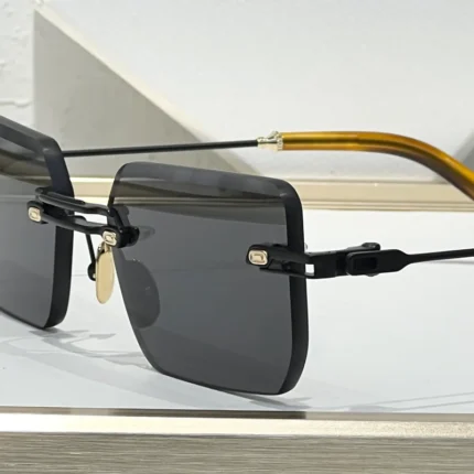 EVIJA Retro Rimless Sunglasses for Mem Square Fashion Shades Tinted Lens Metal Frameless Rectangle Glasses Women UV400 with Case - Image 3