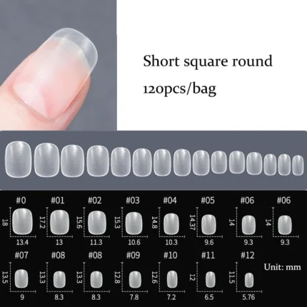 120pcs/Bag Press on Nails Coffin Nail Tips clear Full Cover Fake Nail Artificial Press on Long Ballerina - Image 22