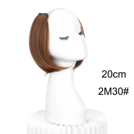 20/30cm Synthetic Short Straight Internal Buckle V-shaped Half Head 4Clips Hair Extension Invisible  Hairpiece for Women - Image 11