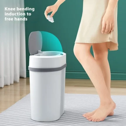 NEW 10-12L Intelligent Induction Trash Can Bathroom Kitchen Bedroom Living Room Crack Trash Can Intelligent Induction Trash Can - Image 3