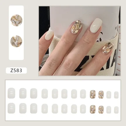 Luxury Little Fragrance Wearing High Grade Fake Nails Charm Paste Summer Party Sisters Girlfriend's High-end Fake Nails - Image 13