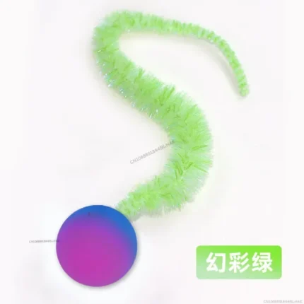 Cat interactive toys Tickle Cat Colorful bouncing ball Pet supplies Puzzle teasing indoor cat worm caterpillar elastic toy - Image 13