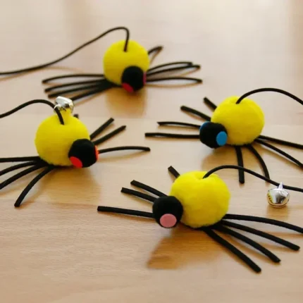 Cat Toy Hanging Door To Pet Relieve Depression Swinging Hanging Elastic Rope Feather Playing StickBall Spider Toys - Image 4