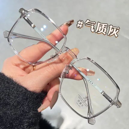 Blue Light Blocking Glasses Fashion High-end Men Optical Clear Glasses Black Oversized Square Frame Eyeglasses Women Eyewear - Image 9