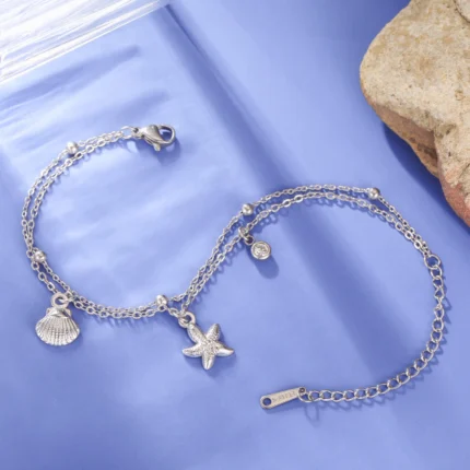 Cazador Starfish Seashell Charms Women's Bracelet Stainless Steel Summer Beach Jewelry Hand Bracelet Gift Trend 2025 Wholesale - Image 3