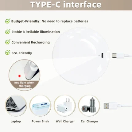 LED portable handheld makeup mirror, portable, folding travel, 2xHD magnification, three-color light switching - Image 6