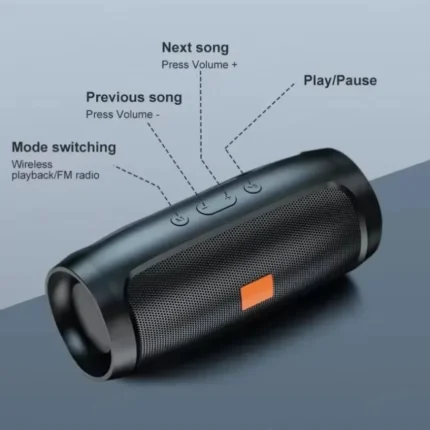 Portable Subwoofer Bluetooth Speakers Support FM Radio TF Card Outdoor Stereo Surround Waterproof Loudspeaker Wireless Sound Box - Image 4