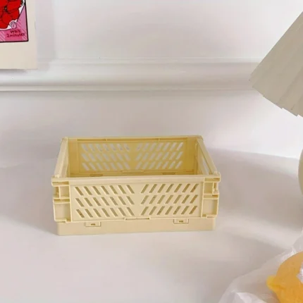 Plastic Foldable Storage Crate Folding Box Basket Stackable Cute Makeup Jewellery Toys Boxes for Storage Box Organizer Portable - Image 11