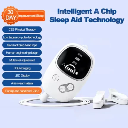CES Sleep Aid Device Microcurrent Pulse Fast Sleeping Instrument Ear Clip Sleep Device Relax Anxiety Insomnia Hypnosis Soothing - Image 6