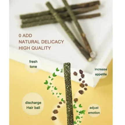 Natural Matatabi Cat Stick Mint Caught Bite Excited Rods Silvervine For Cat Teeth Cleaning Treating Pet Supply Cat Toys - Image 4