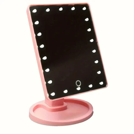 1PC-LED Beauty Mirror with Night Light Function - Touch Sensor, Rotating Stand & Built-in Storage, Ideal Gift for Makeup Lovers - Image 9
