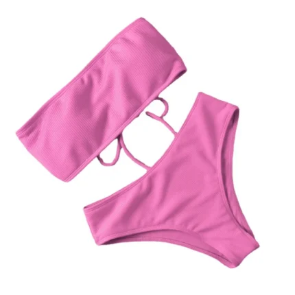 Sexy Bikinis Solid Push Up Bikini Hot Sale Padded Bra Straps High Waist Swimsuit Female Swimwear Women Biquini For Ladies 2024 - Image 7