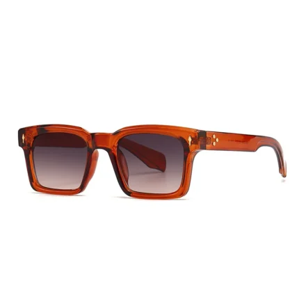 NONOR Fashion Square Rivets Gradient Sunglasses Men Shades UV400 Vintage Dark Green Trending Women Sun Glasses - Image 8