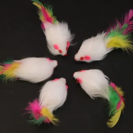 Multicolor Furry Mouse Cat Toys Cute Gravel Sound Toy Faux Mice Cat Scratching Interactive Toys Kitten Puppy Pet Supplies - Image 3