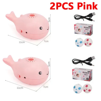 Interactive Cat Toys Electric Jet Floating Ball Cat Toy Whale Shaped Cat Toy Portable USB Dual Function Fan Pet Toy for Teaser - Image 9