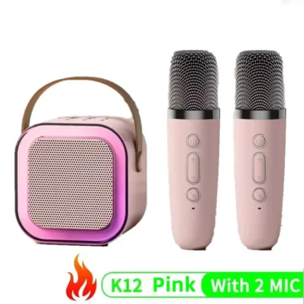 K12 Bluetooth Karaoke Machine Portable 5.3 PA Speaker System with 1-2 Wireless Microphones Home Family Singing Children's Gifts - Image 12