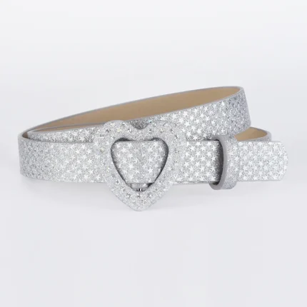 New Love Heart Button PU Needle Buckle Thin Waist Belt with Casual Decoration Paired High-end Unisex Girls's Belts for Children - Image 11